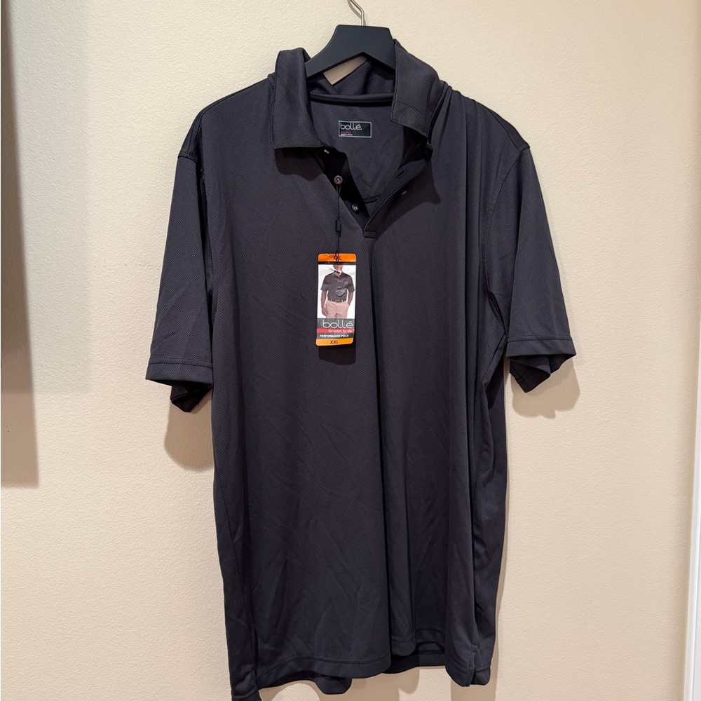 NWT Bolle Men's Charcoal Polo Shirt